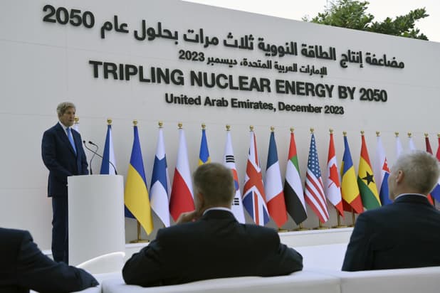 John Kerry speaking at COP28