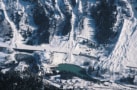 An aerial view of the Gotthard Pass