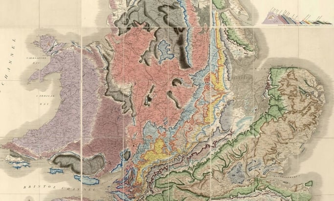 William Smith’s 1815 geological map of the UK