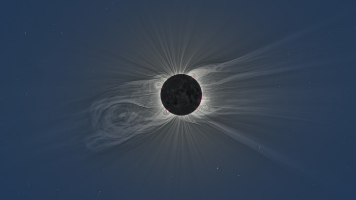 solar corona during an eclipse