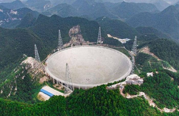 Photograph of the Five-hundred-meter Aperture Spherical radio Telescope