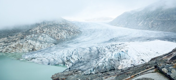 Rhone glacier in the Swiss Alps