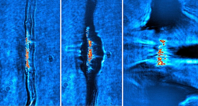 Snapshots of the hydrogen jet