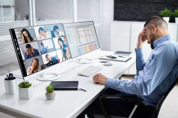 People doing videoconferencing